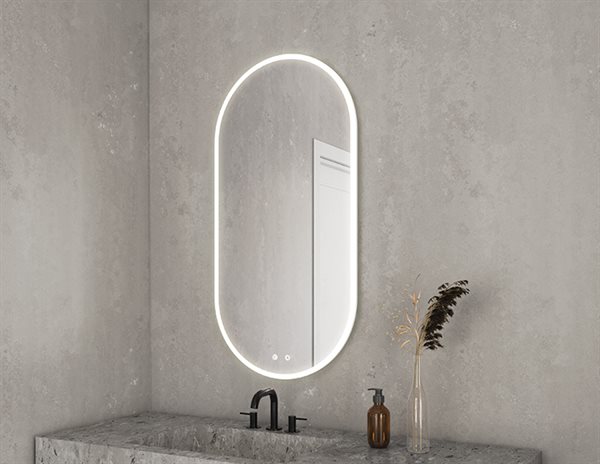 Fleurco | Luna LED Mirrors | Halo plus oblong