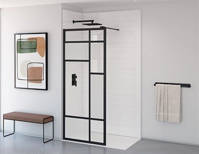 *NOUVEAU* Caro Écran de douche fixe, verre de 5/16 (8 mm), 79 H (80 jusquau dessus du support de verre)