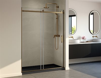 Horizon In-line, 5/16 (8 mm) clear glass, 75, 79 or 86 H | Finish options vary by size