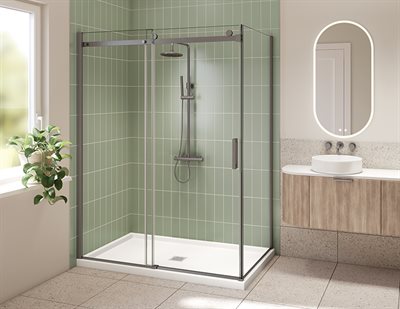 Horizon 2 sided, 5/16 (8 mm) clear glass, 75, 79 or 86 H | Finish options vary by size