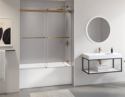 Gemini Plus Tub enclosure, 3/8 (10 mm) glass, 66 H