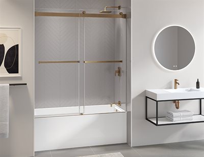 Gemini Plus Tub enclosure, 3/8 (10 mm) glass, 66 H