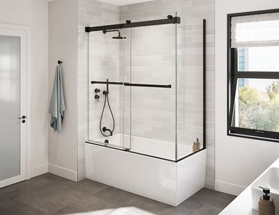 Gemini Plus 2 sided tub enclosure, 3/8 (10 mm) glass, 66 H