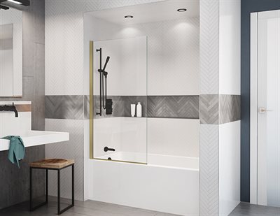 Station Fixed tub panel, 3/8 (10 mm) glass, 58 H