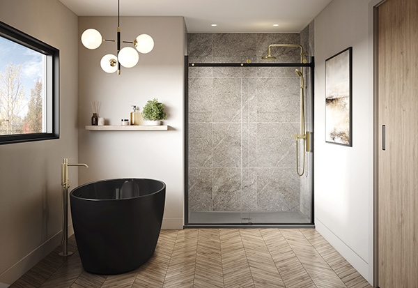 Fibo by Fleurco Wall System in Polished Stone
