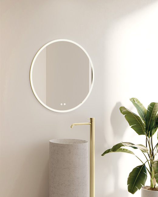 Halo plus round mirror