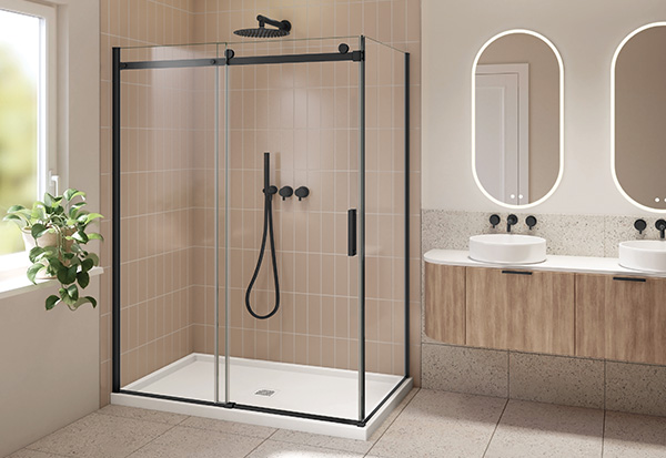 horizon 2 sided sliding shower